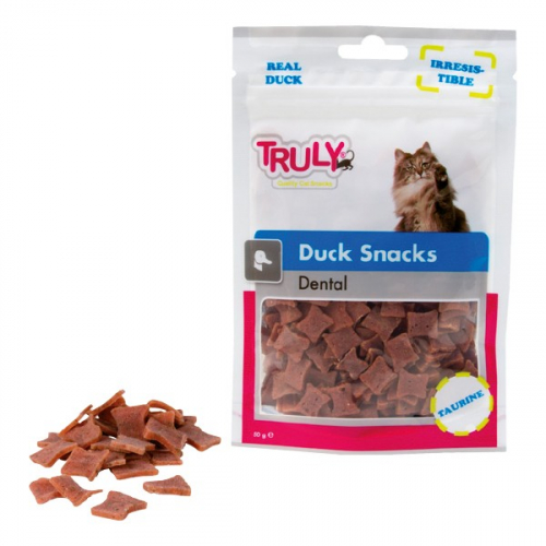 SNACK DUCK DENTAL / QUADRATINI ALL'ANTRA PER L'IGIENE DENTALE - 50 g