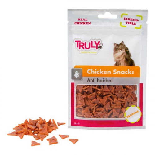 SNACK CHICKEN / TRIANGOLINI AL POLLO CON MALTITOLO ANTI-HAIRBALL - 50 g