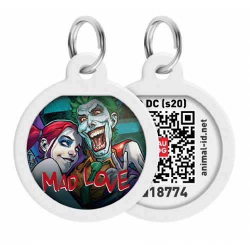 Medaglietta WAUDOG CRAZY LOVE in Metallo per cani con QR CODE