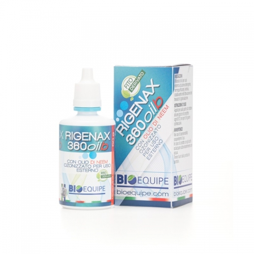 RIGENAX360 OIL B  - per otiti, ragadi, piaghe di cani e gatti - Flacone 50ml