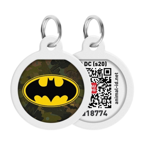 Medaglietta WAUDOG BATMAN GREEN in Metallo per cani con QR CODE