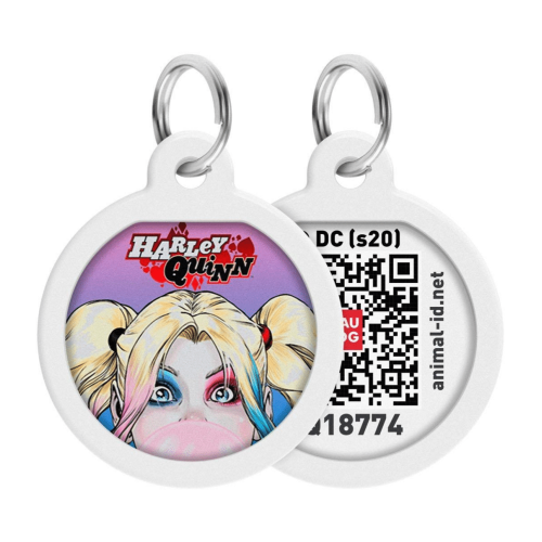 Medaglietta WAUDOG HARLEY QUEEN in Metallo per cani con QR CODE