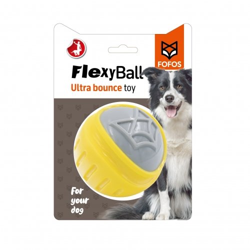 FOFOS TPR Dental Ball Toy - GIALLO/GRIGIO