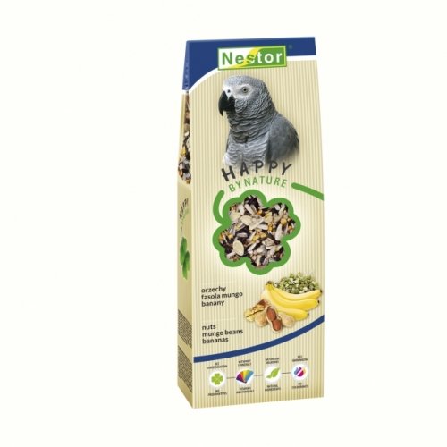 Mangime per Pappagalli Grandi con FAGIOLI - FRUTTA SECCA e BANANA - 350 gr
