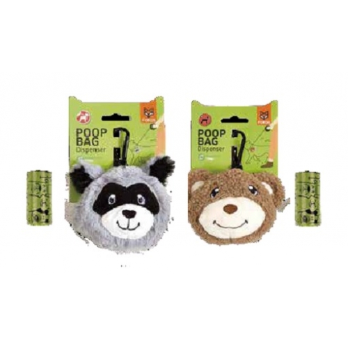 Porta Sacchettini Peluche con rotolo da 17 sacchetti - 2 Soggetti