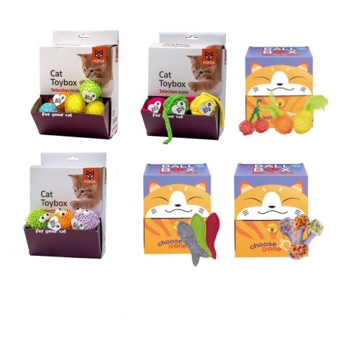 FOFOS Scatola Gioco Gatto - 24 Pz Misti