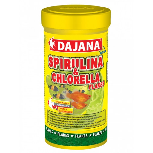 SPIRULINA & CHLORELLA FLAKES - Mangime Pesci - 250 ml